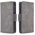 For Xiaomi Redmi 9 Skin Feel Detachable Magnetic Zipper Horizontal Flip PU Leather Case with Multi-Card Slots & Holder & Wallet & Photo Frame & Lanyard(Grey) - 1