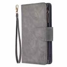 For Xiaomi Redmi 9 Skin Feel Detachable Magnetic Zipper Horizontal Flip PU Leather Case with Multi-Card Slots & Holder & Wallet & Photo Frame & Lanyard(Grey) - 2