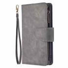 For Xiaomi Redmi Note 8T Skin Feel Detachable Magnetic Zipper Horizontal Flip PU Leather Case with Multi-Card Slots & Holder & Wallet & Photo Frame & Lanyard(Grey) - 2