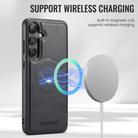 For Samsung Galaxy S25+ 5G Fierre Shann FS-027 Cowhide Texture MagSafe Magnetic Phone Case(Black) - 3