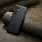 For Samsung Galaxy S24 FE 5G Fierre Shann FS-027 Cowhide Texture MagSafe Magnetic Phone Case(Black) - 2