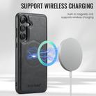 For Samsung Galaxy S24 FE 5G Fierre Shann FS-027 Cowhide Texture MagSafe Magnetic Phone Case(Black) - 3