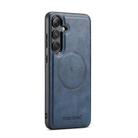 For Samsung Galaxy S24 FE 5G Fierre Shann FS-027 Cowhide Texture MagSafe Magnetic Phone Case(Blue) - 1