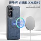 For Samsung Galaxy S24 FE 5G Fierre Shann FS-027 Cowhide Texture MagSafe Magnetic Phone Case(Blue) - 3