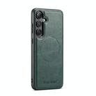 For Samsung Galaxy S24 FE 5G Fierre Shann FS-027 Cowhide Texture MagSafe Magnetic Phone Case(Green) - 1