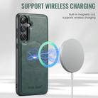 For Samsung Galaxy S24 FE 5G Fierre Shann FS-027 Cowhide Texture MagSafe Magnetic Phone Case(Green) - 3