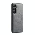 For Samsung Galaxy S24 FE 5G Fierre Shann FS-027 Cowhide Texture MagSafe Magnetic Phone Case(Grey) - 1