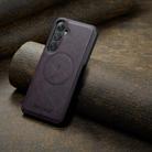 For Samsung Galaxy S24 FE 5G Fierre Shann FS-027 Cowhide Texture MagSafe Magnetic Phone Case(Purple) - 2
