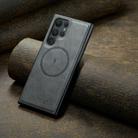 For Samsung Galaxy S25 Ultra 5G Fierre Shann FS-027 Cowhide Texture MagSafe Magnetic Phone Case(Grey) - 2