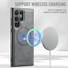 For Samsung Galaxy S25 Ultra 5G Fierre Shann FS-027 Cowhide Texture MagSafe Magnetic Phone Case(Grey) - 3