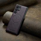 For Samsung Galaxy S25 Ultra 5G Fierre Shann FS-027 Cowhide Texture MagSafe Magnetic Phone Case(Purple) - 2