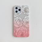 For iPhone 12 mini Gilding Pattern Soft TPU Protective Case(Rose) - 2