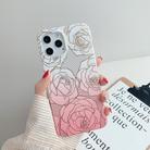 For iPhone 12 / 12 Pro Gilding Pattern Soft TPU Protective Case(Rose) - 1