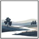 Quiet River Decorative Painting with PS Frame Print On Your Demand, Size:30x30cm - 1