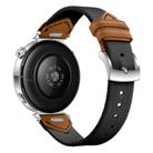 For Huawei Watch GT 5 41mm Quick Release Button Hybrid Braid Watch Band(Black Brown) - 2