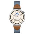 For Huawei Watch GT 5 41mm Quick Release Button Hybrid Braid Watch Band(Topaz Blue Brown) - 3