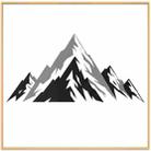 Snow Mountain Decorative Painting with Aluminum Alloy Frame Print On Your Demand, Size:90x90cm - 1