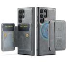 For Samsung Galaxy S25 Ultra 5G Fierre Shann FS028 MagSafe RFID Card Holder Back Phone Case(Grey) - 2