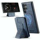 For Samsung Galaxy S25 Ultra 5G Fierre Shann FS028 MagSafe RFID Card Holder Back Phone Case(Blue) - 1