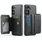For Samsung Galaxy S24 FE 5G Fierre Shann FS028 MagSafe RFID Card Holder Back Phone Case(Black) - 2