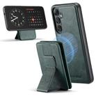 For Samsung Galaxy S24 FE 5G Fierre Shann FS028 MagSafe RFID Card Holder Back Phone Case(Green) - 1