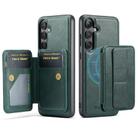 For Samsung Galaxy S24 FE 5G Fierre Shann FS028 MagSafe RFID Card Holder Back Phone Case(Green) - 2