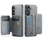 For Samsung Galaxy S24 FE 5G Fierre Shann FS028 MagSafe RFID Card Holder Back Phone Case(Grey) - 2