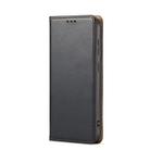 For Samsung Galaxy S25 5G Fierre Shann PU Genuine Leather Texture Phone Case(Black) - 2