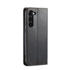 For Samsung Galaxy S25 5G Fierre Shann PU Genuine Leather Texture Phone Case(Black) - 3