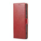 For Samsung Galaxy S25 Ultra 5G Fierre Shann PU Genuine Leather Texture Phone Case(Red) - 2