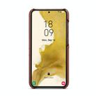 For Samsung Galaxy S25 5G Fierre Shann Retro Oil Wax Texture Card Slots PU Leather Phone Case(Brown) - 3