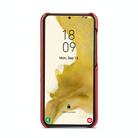 For Samsung Galaxy S25+ 5G Fierre Shann Retro Oil Wax Texture Card Slots PU Leather Phone Case(Red) - 3