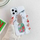 For iPhone 12 mini Gilding Pineapple Pattern Soft TPU Protective Case(White) - 1