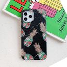 For iPhone 12 / 12 Pro Gilding Pineapple Pattern Soft TPU Protective Case(Black) - 2
