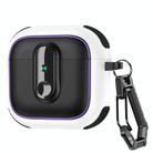 For AirPods 4 Armor Magnetic Wireless Earphones Case with Security Lock(Black White) - 1