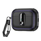 For AirPods Pro 2 Armor Magnetic Wireless Earphones Case with Security Lock(Black) - 1
