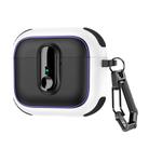 For AirPods 3 Armor Magnetic Wireless Earphones Case with Security Lock(Black White) - 1