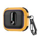For AirPods 3 Armor Magnetic Wireless Earphones Case with Security Lock(Black Yellow) - 1
