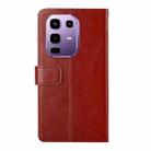 For Infinix Note 50 Pro 4G / Note 50 4G Y-shaped Pattern Flip Leather Phone Case(Brown) - 3