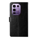 For Infinix Note 50s 5G Y-shaped Pattern Flip Leather Phone Case(Black) - 3