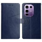 For Infinix Note 50s 5G Y-shaped Pattern Flip Leather Phone Case(Blue) - 1