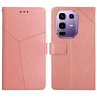 For Infinix Note 50s 5G Y-shaped Pattern Flip Leather Phone Case(Pink) - 1