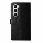 For Infinix Hot 60 4G / 60i 4G Y-shaped Pattern Flip Leather Phone Case(Black) - 3