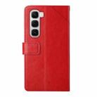 For Infinix Hot 60 4G / 60i 4G Y-shaped Pattern Flip Leather Phone Case(Red) - 3