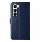 For Infinix Hot 60 4G / 60i 4G Y-shaped Pattern Flip Leather Phone Case(Blue) - 3