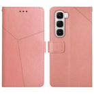 For Infinix Hot 60 4G / 60i 4G Y-shaped Pattern Flip Leather Phone Case(Pink) - 1