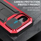 For iPhone 16e Sliding Camera IP68 Waterproof Holder Phone Case(Red) - 3