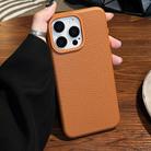For iPhone 15 Pro Max Litchi Texture TPU Phone Case(Gold Brown) - 2