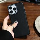 For iPhone 15 Pro Max Litchi Texture TPU Phone Case(Black Grey) - 2
