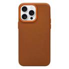 For iPhone 15 Pro Litchi Texture TPU Phone Case(Gold Brown) - 1